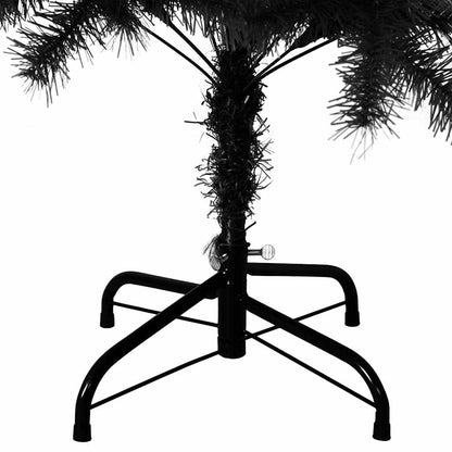 Albero di Natale Artificiale con Supporto Nero 120 cm PVC
