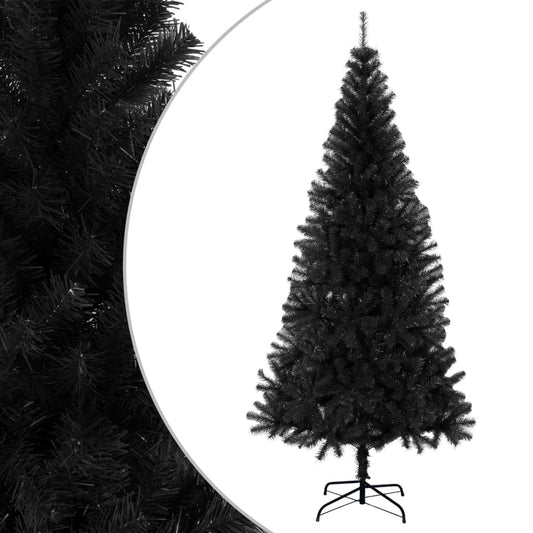 Albero di Natale Artificiale con Base Nero 240 cm PVC