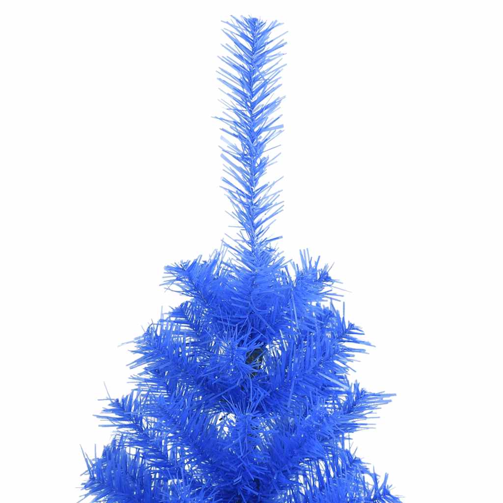 Albero di Natale Artificiale con Base Blu 120 cm PVC