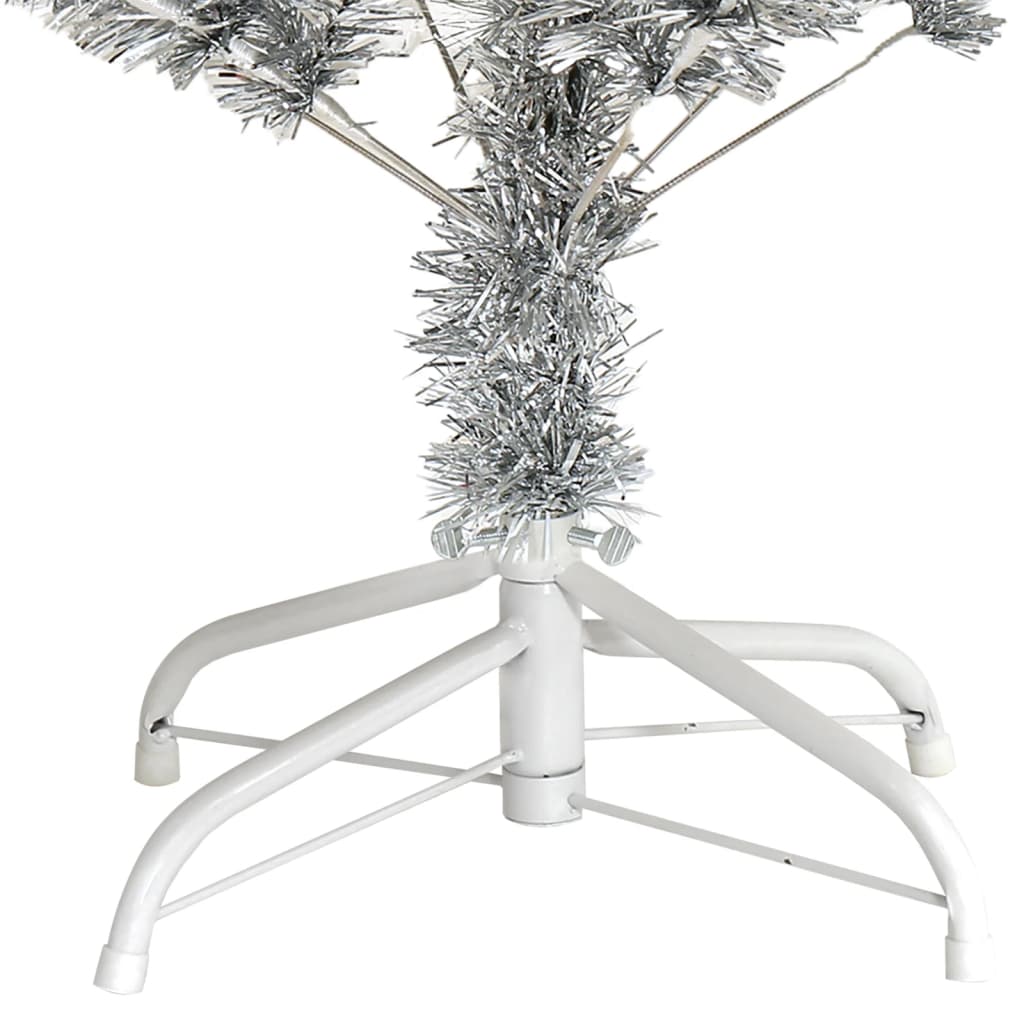 Albero di Natale Artificiale con Supporto Argento 120 cm PET