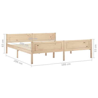 Giroletto senza Materasso 180x200 cm in Legno Massello di Pino - homemem39