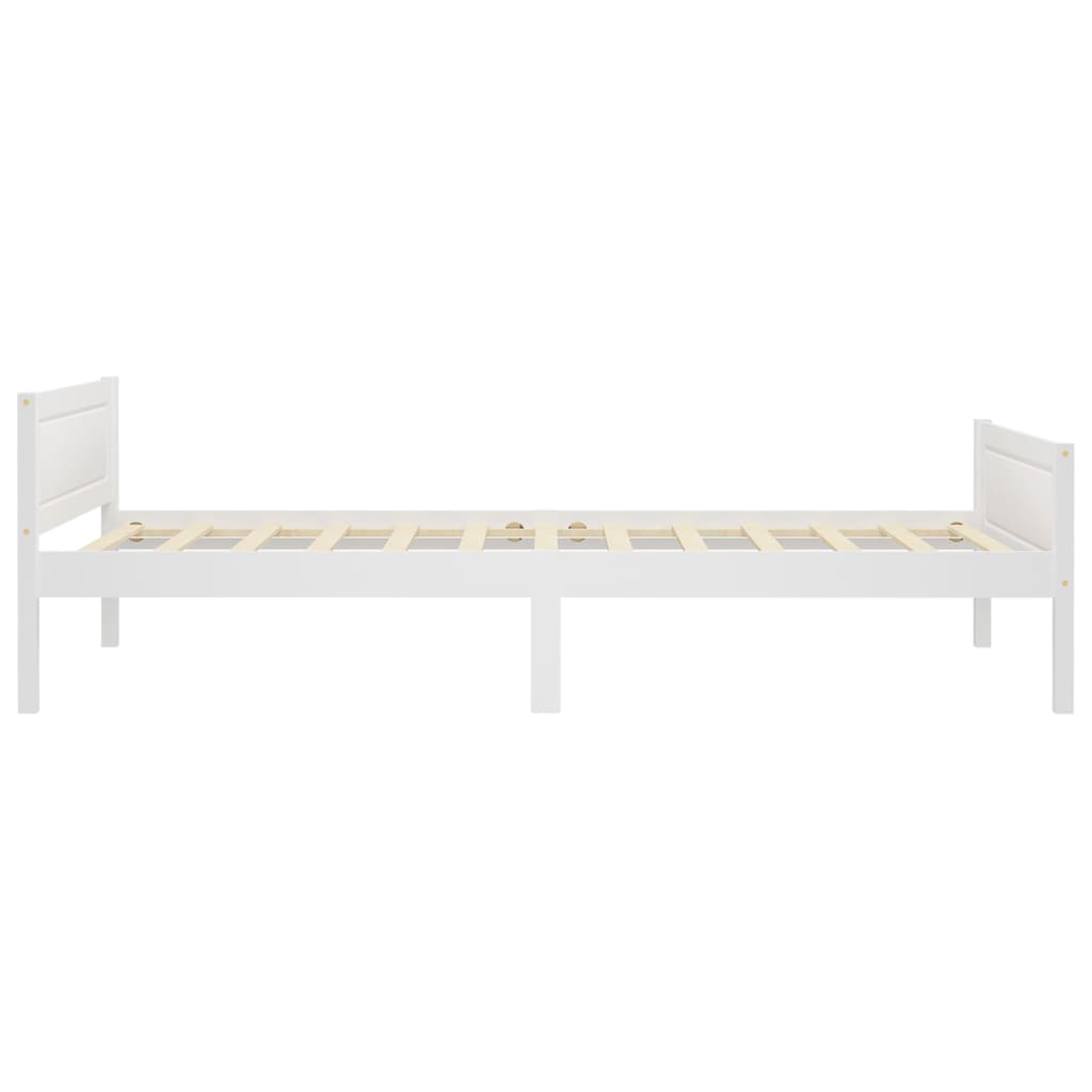 Giroletto senza Materasso Bianco 90x200 cm Legno Massello Pino - homemem39