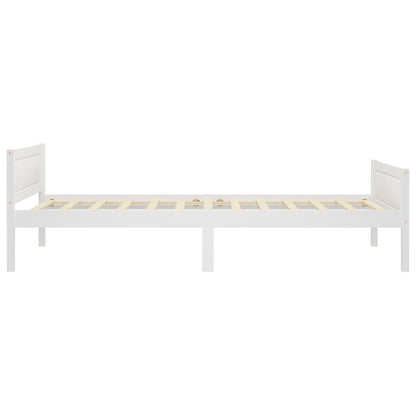 Giroletto senza Materasso Bianco 90x200 cm Legno Massello Pino - homemem39