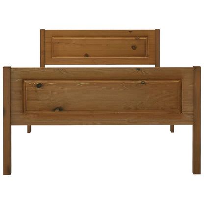 Giroletto in Legno Massello di Pino Marrone Ambrato 100x200 cm - homemem39