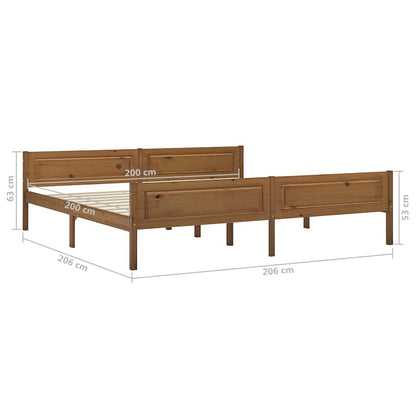 Giroletto in Legno Massello di Pino Marrone Ambrato 200x200 cm