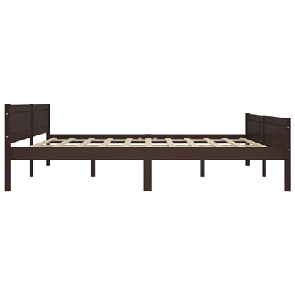 Giroletto Marrone Scuro in Legno Massello di Pino 200x200 cm - homemem39