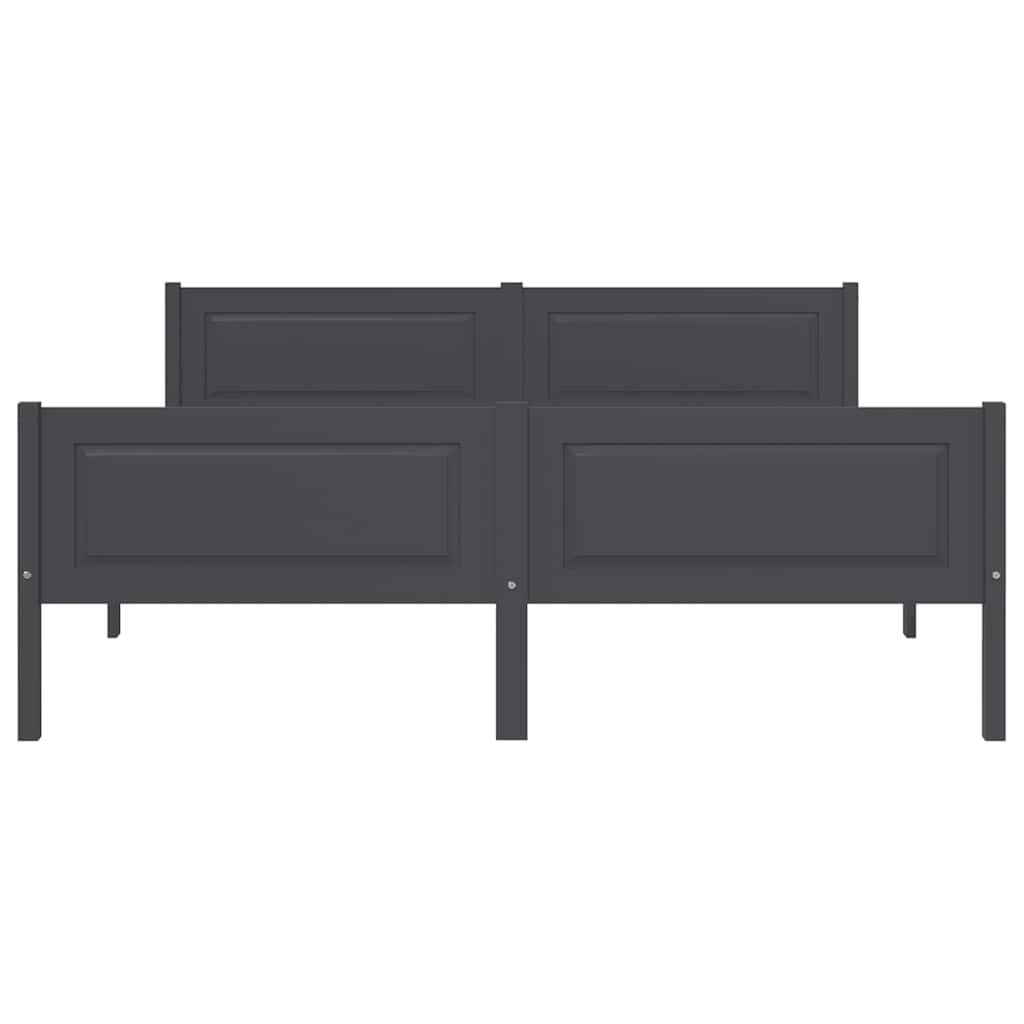 Giroletto Grigio in Legno Massello di Pino 140x200 cm - homemem39