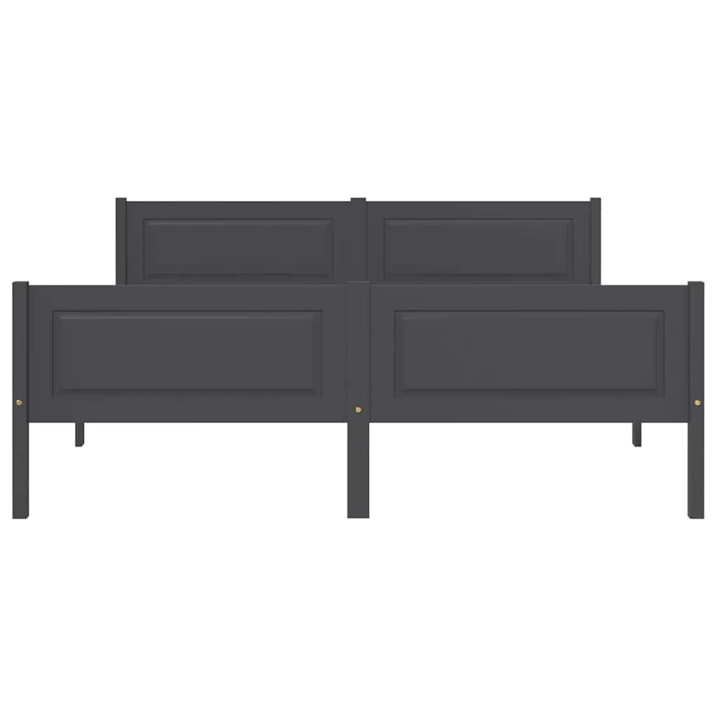 Giroletto Grigio in Legno Massello di Pino 160x200 cm - homemem39