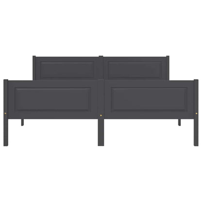 Giroletto Grigio in Legno Massello di Pino 160x200 cm - homemem39