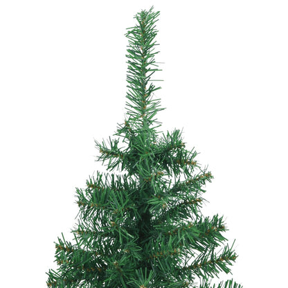 Albero di Natale Artificiale ad Angolo con Supporto Verde 150 cm PVC