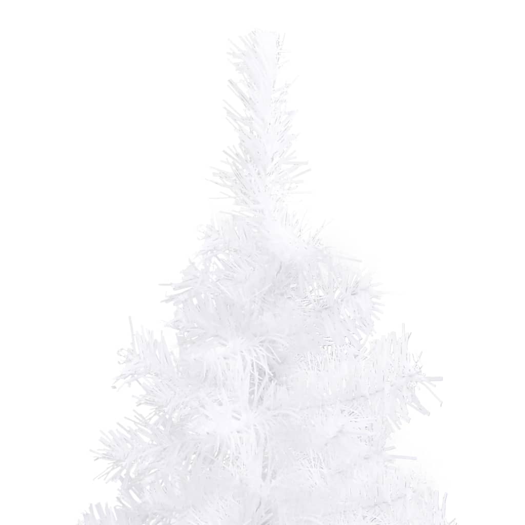 Albero di Natale Artificiale ad Angolo Bianco 210 cm PVC