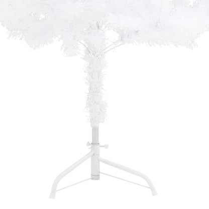 Albero di Natale Artificiale ad Angolo Bianco 210 cm PVC