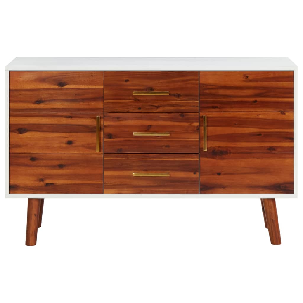 Credenza 110x35x70 cm in Legno Massello di Acacia e MDF