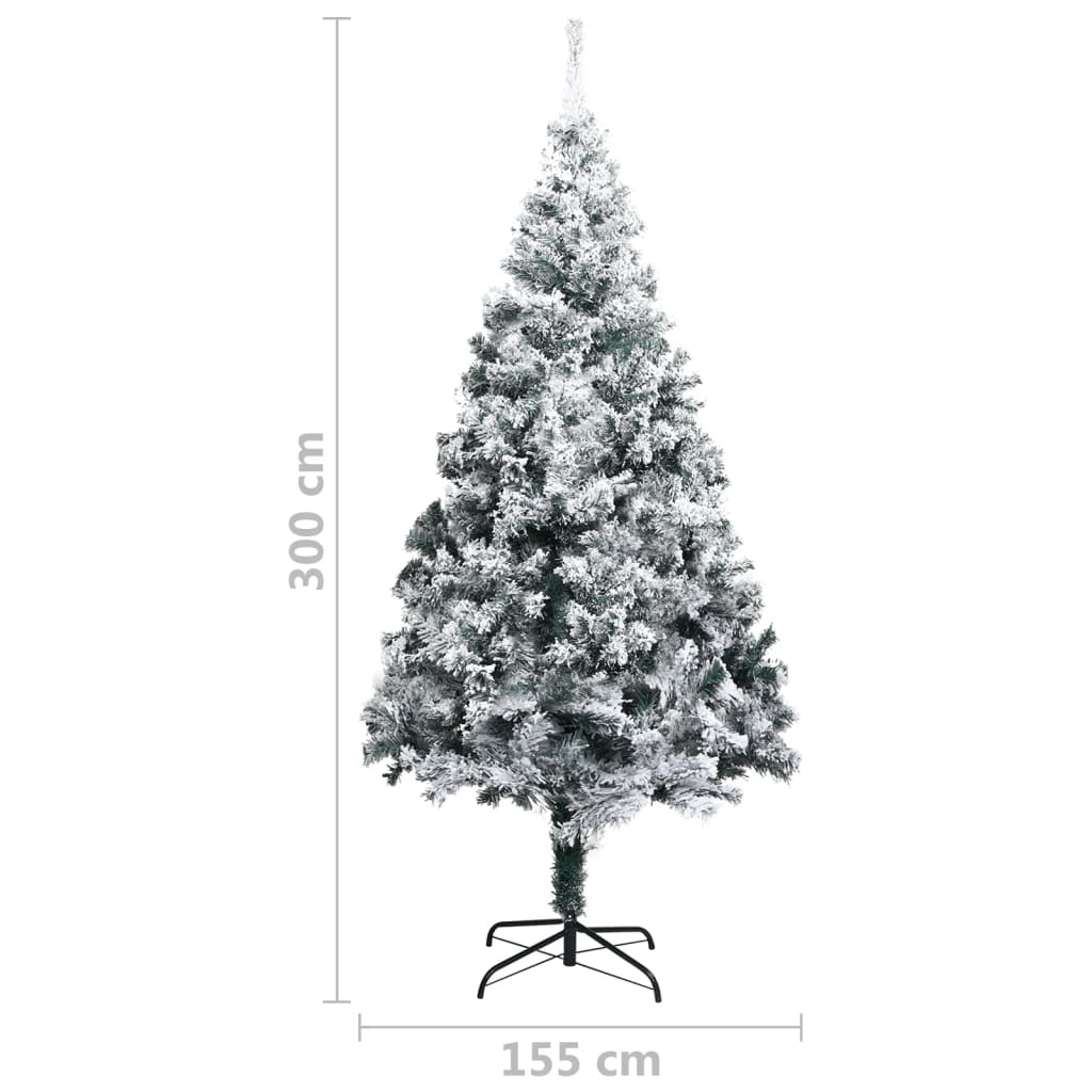 Albero di Natale Artificiale con Neve Verde 300 cm PVC