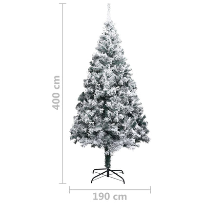 Albero Natale Artificiale con Neve Verde 400 cm in PVC