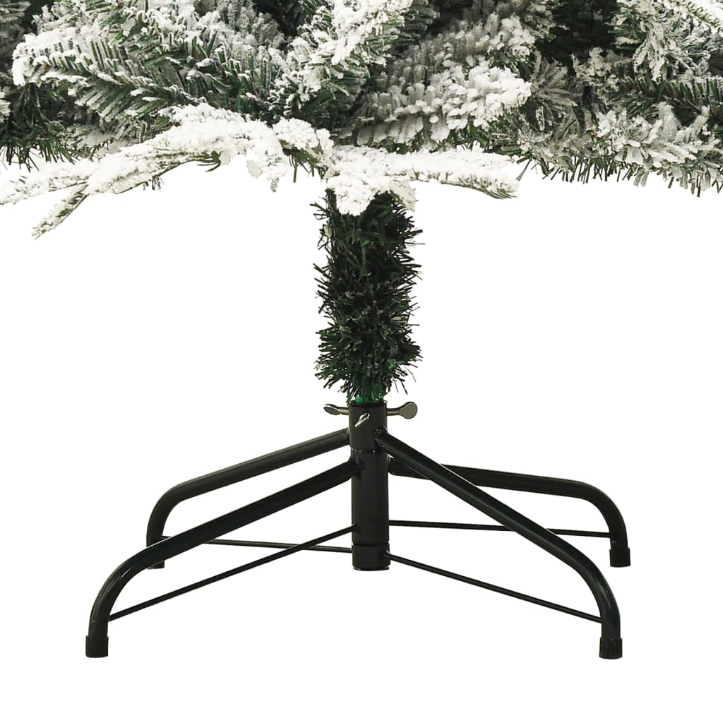 Albero di Natale Artificiale con Neve Verde 240 cm in PVC e PE