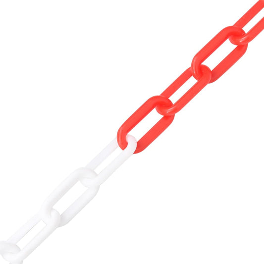 Catena Segnaletica Rossa e Bianca 30 m Ø8 mm in Plastica - homemem39