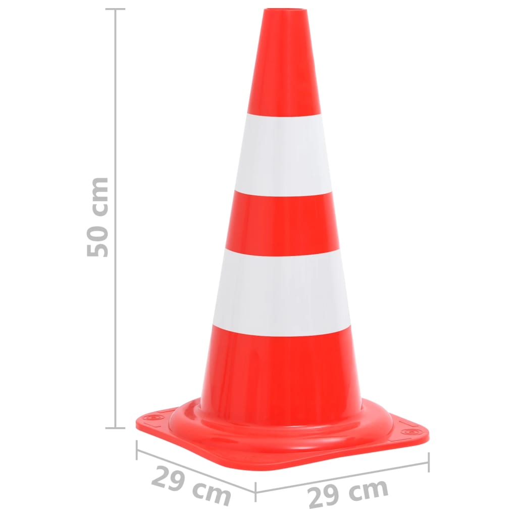 Set Segnaletica Coni Stradali e Catena da 10 m Rosso Bianco | homemem39