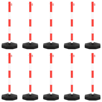 Set di Pali Stradali con Catena in Plastica di 10 m | homemem39