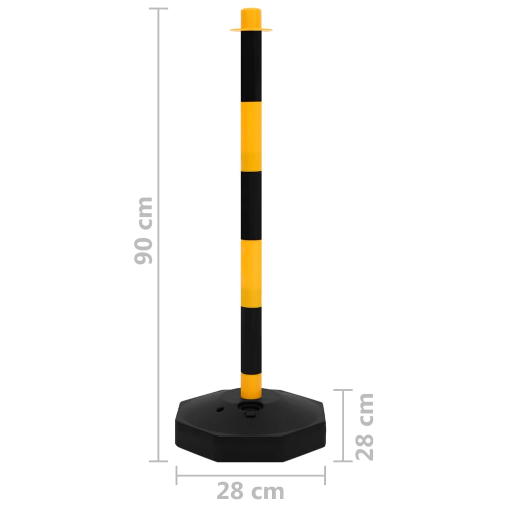 Set di Pali Stradali con Catena in Plastica di 10 m | homemem39