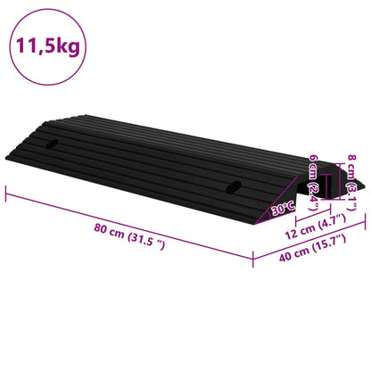 Rampa per Soglia a Ponte 80x40x8 cm Gomma | homemem39