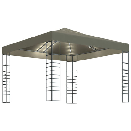 Gazebo con Luci LED a Stringa 3x3 m Grigio Talpa | homemem39