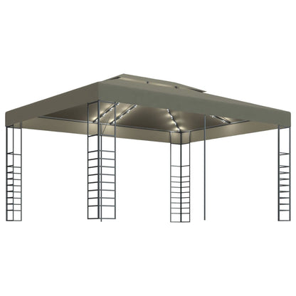 Gazebo con Luci LED a Stringa 3x4 m Grigio Talpa | homemem39