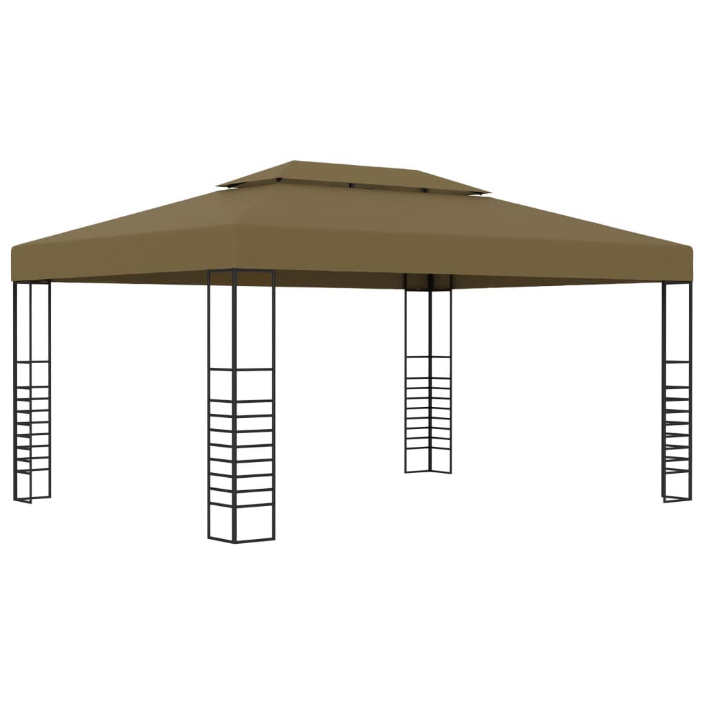 Gazebo con Luci LED a Stringa 3x4 m Grigio Talpa | homemem39