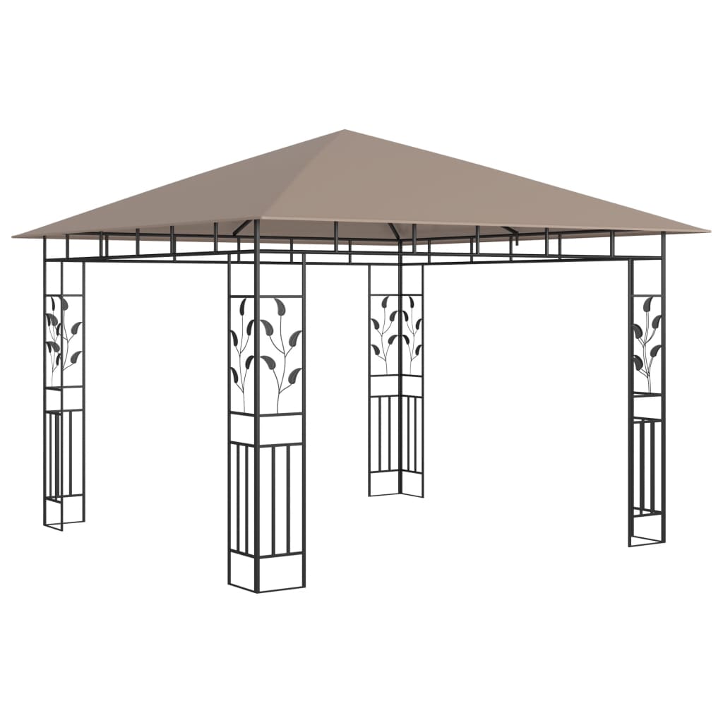 Gazebo con Zanzariera Luci LED 3x3x2,73 m Grigio Talpa | homemem39