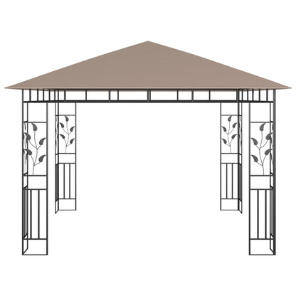 Gazebo con Zanzariera Luci LED 3x3x2,73 m Grigio Talpa | homemem39