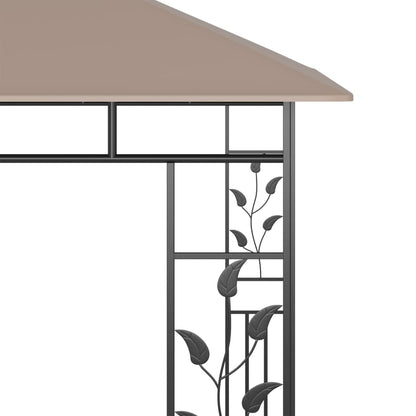 Gazebo con Zanzariera Luci LED 3x3x2,73 m Grigio Talpa | homemem39