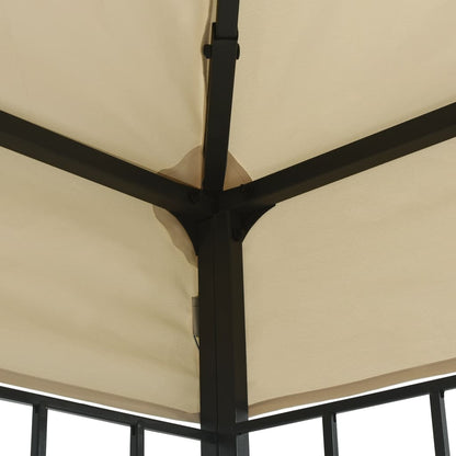 Gazebo con Stringa di Luci LED 3x4 m Crema | homemem39