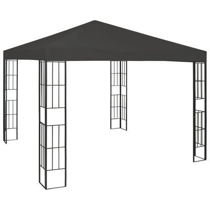 Gazebo con Stringa di Luci LED 3x3 m Antracite | homemem39