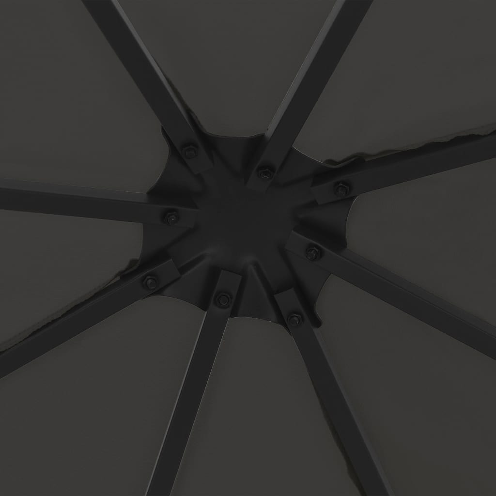Gazebo con Stringa di Luci LED 3x3 m Antracite | homemem39