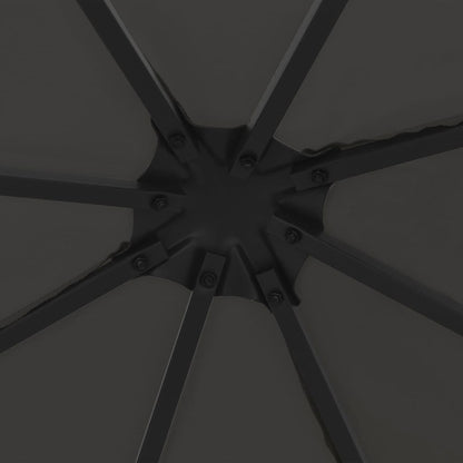 Gazebo con Stringa di Luci LED 3x3 m Antracite | homemem39
