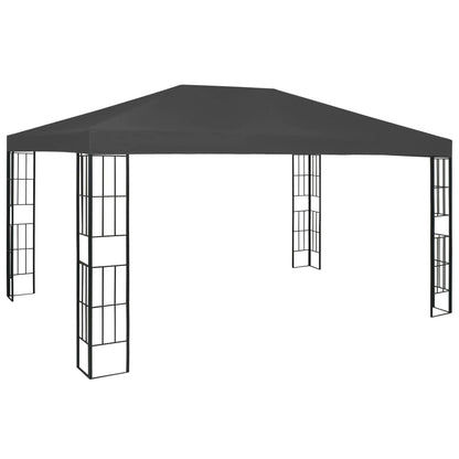 Gazebo con Stringa di Luci LED 3x4 m Antracite | homemem39