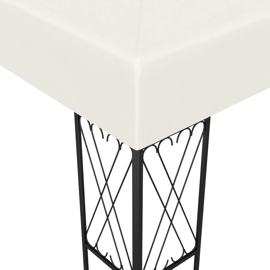 Gazebo con Stringa di Luci LED 3x4 m in Tessuto Crema | homemem39