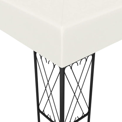 Gazebo con Stringa di Luci LED 3x4 m in Tessuto Crema | homemem39