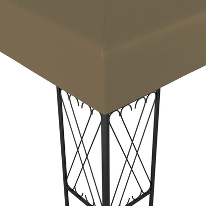 Gazebo con Luci a Stringa LED 3x4 m in Tessuto Grigio Talpa | homemem39