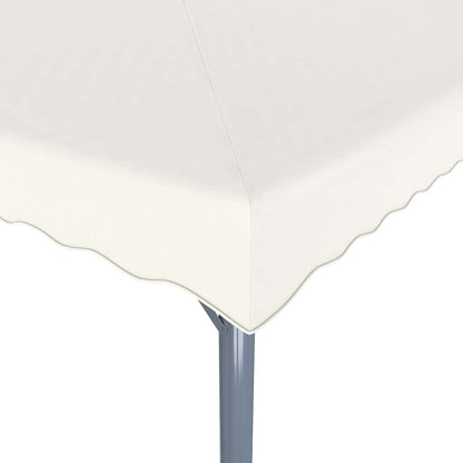 Gazebo con Stringa di Luci LED 400x300 cm Crema in Alluminio