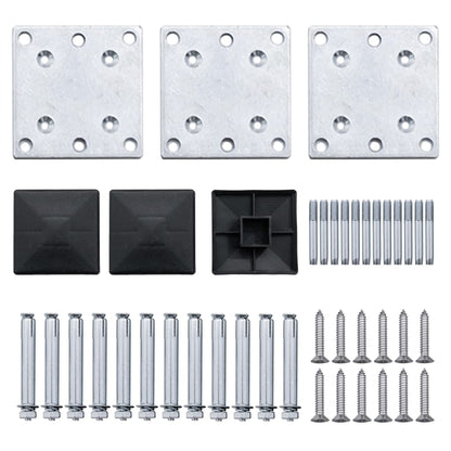 Set Pannelli di Recinzione in WPC 353x186 cm Nero | homemem39