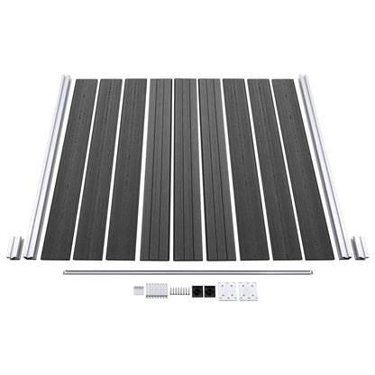 Set Pannelli di Recinzione in WPC 526x186 cm Nero | homemem39