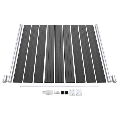 Set Pannelli di Recinzione in WPC 699x186 cm Nero | homemem39