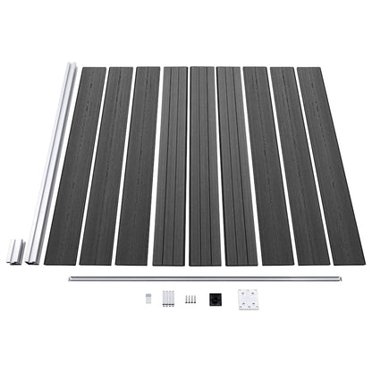 Set Pannelli di Recinzione in WPC 872x186 cm Nero | homemem39
