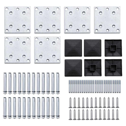 Set Pannelli di Recinzione in WPC 872x186 cm Nero | homemem39