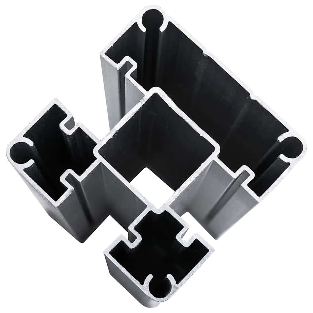 Set Pannelli di Recinzione in WPC 1045x186 cm Nero | homemem39