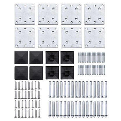 Set Pannelli di Recinzione in WPC 1218x186 cm Nero | homemem39