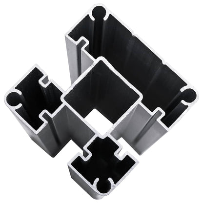 Set Pannelli di Recinzione in WPC 1391x186 cm Nero | homemem39