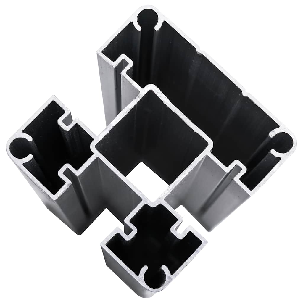 Set Pannelli di Recinzione in WPC 1564x186 cm Nero | homemem39