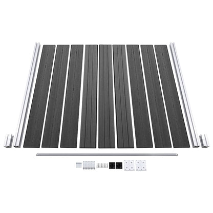 Set Pannelli di Recinzione in WPC 1737x186 cm Nero | homemem39